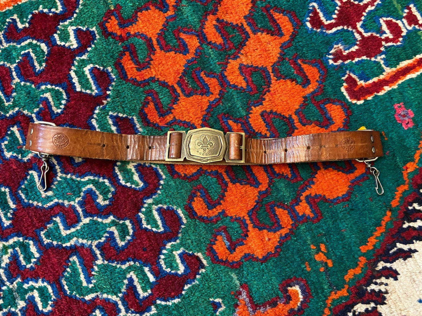 Vintage Italian Guides And Scouts Leather Belt