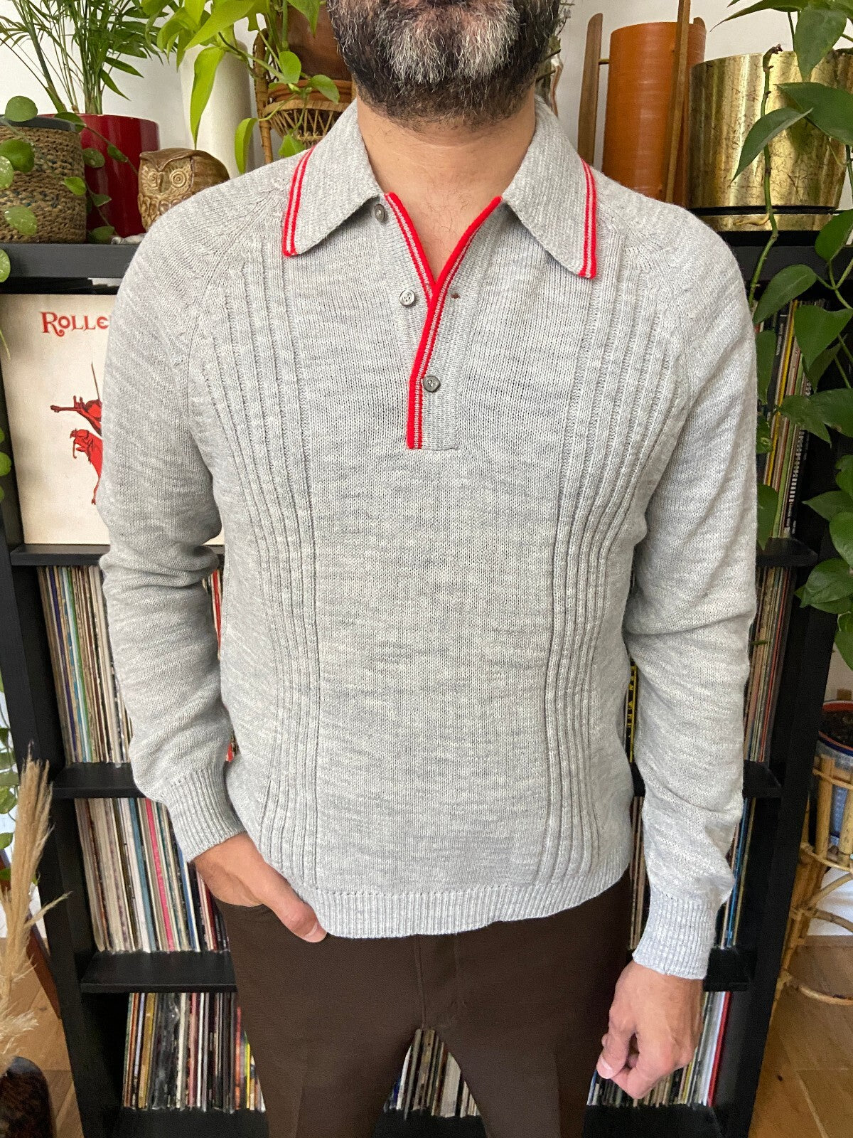 Vintage 1970s Italian Collared Jumper