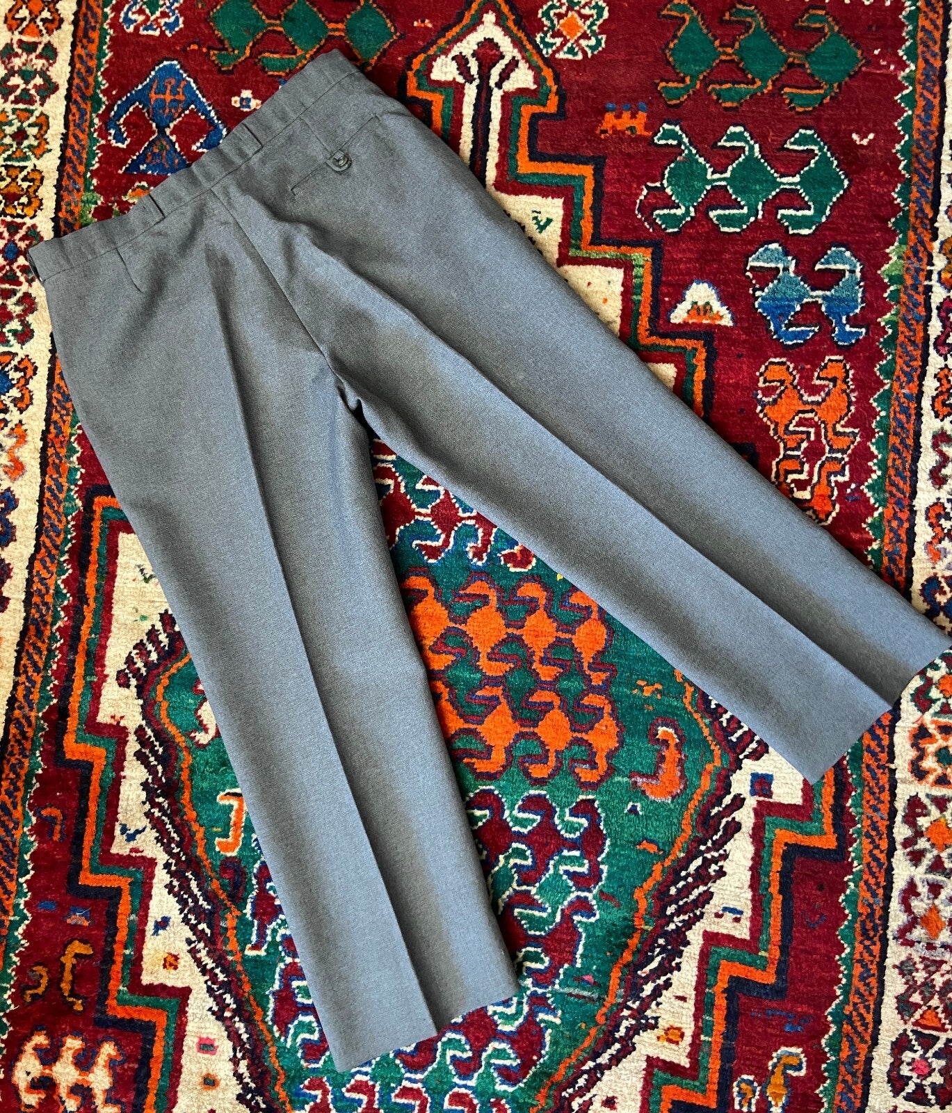 Vintage 1970s Grey Tesco Trousers W34 / L26