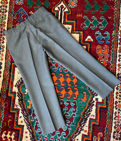 Vintage 1970s Grey Tesco Trousers W34 / L26