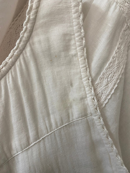 Vintage White Drop Waist Dress