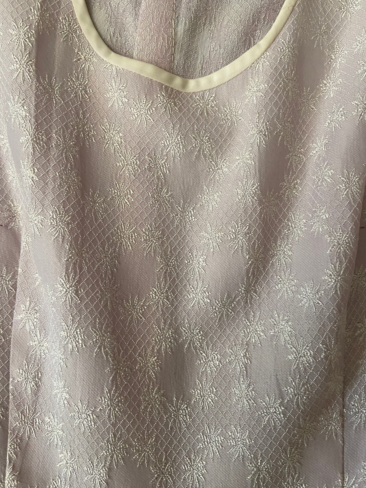 Vintage 1970s Lilac Textured Prairie Dress
