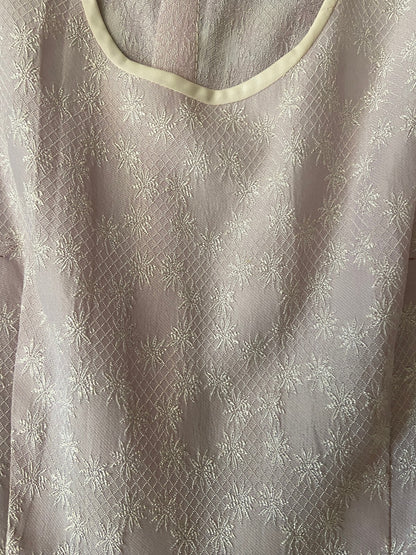 Vintage 1970s Lilac Textured Prairie Dress