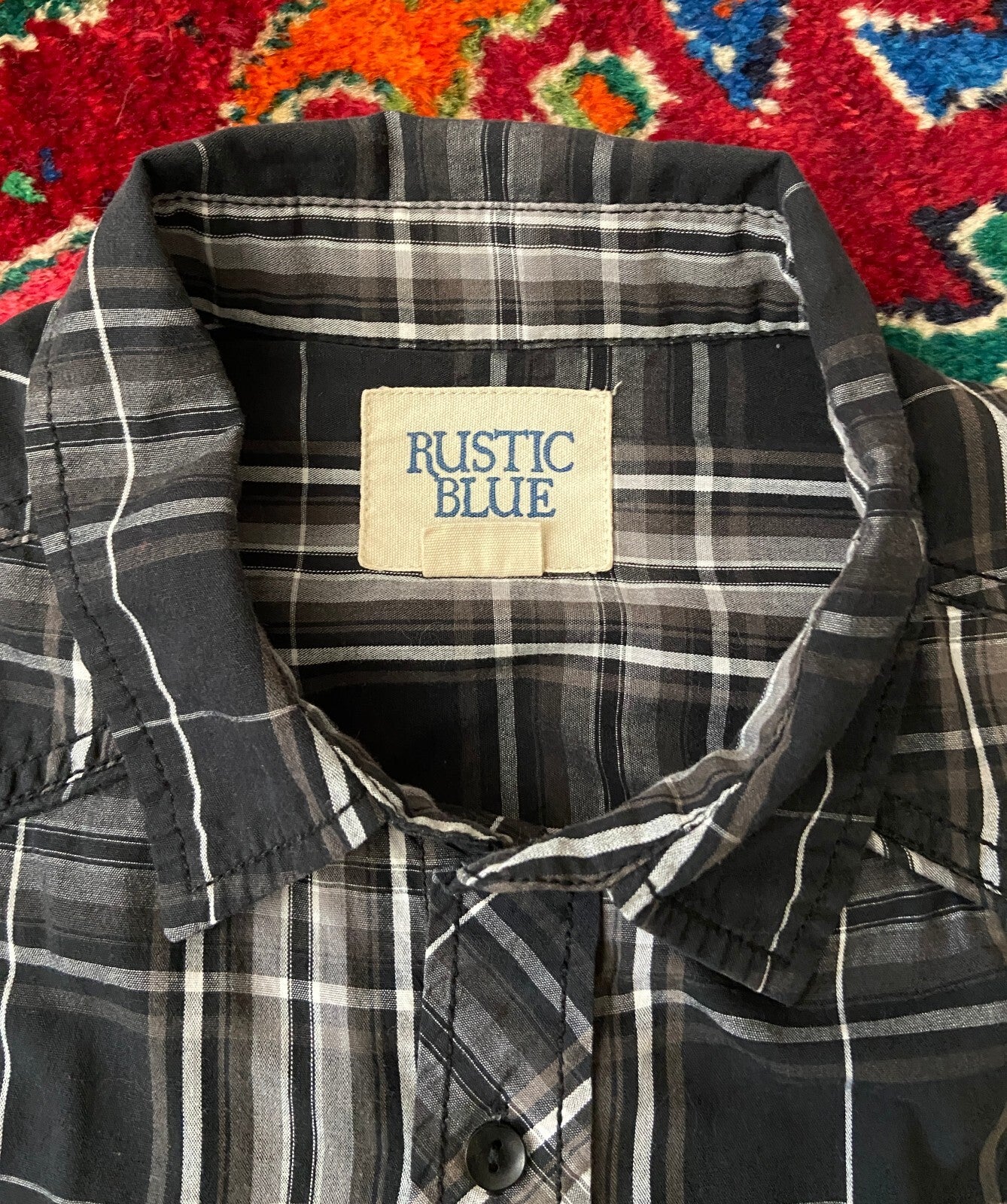 Vintage 90s Black Western Shirt