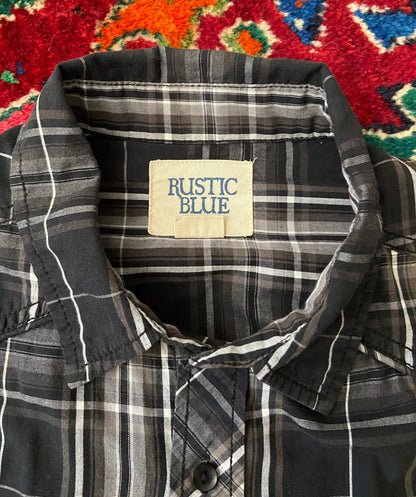 Vintage 90s Black Western Shirt
