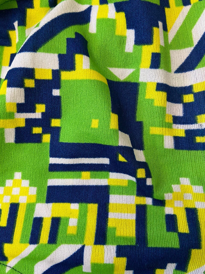 Vintage 1970s Green & Navy Swim Shorts