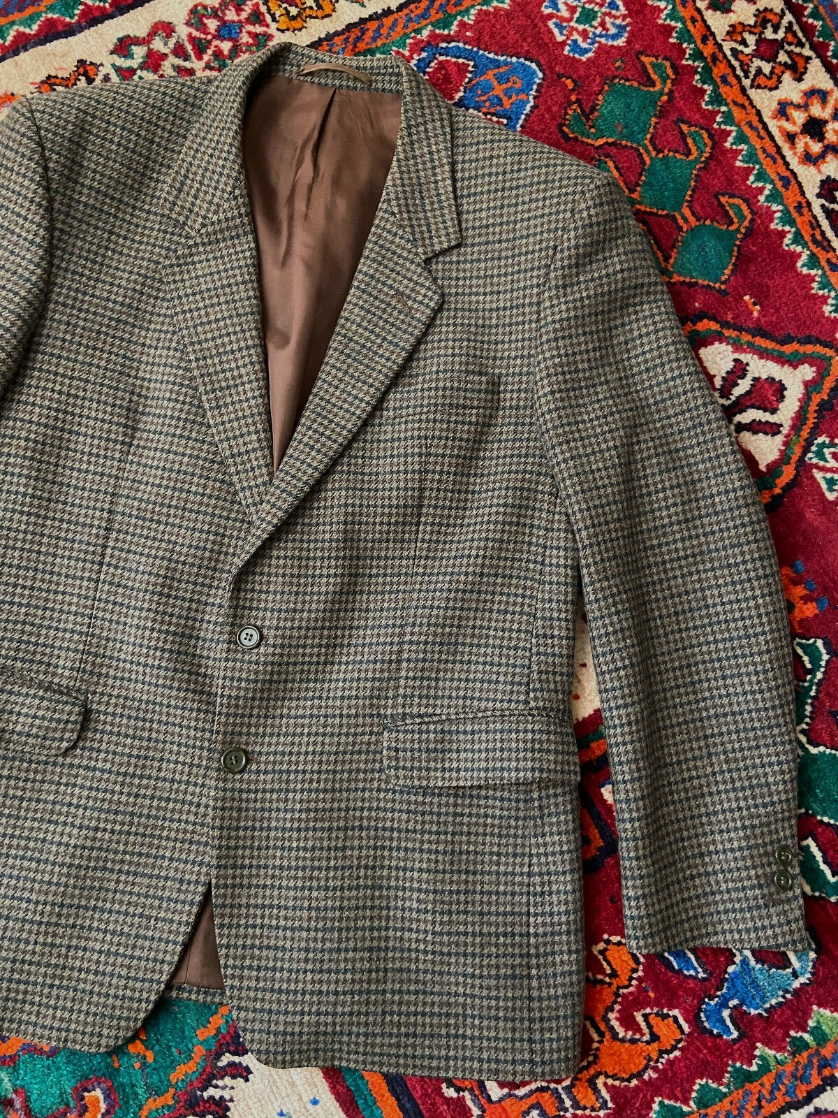 Vintage 1970s Gun Club Tweed Blazer Jacket