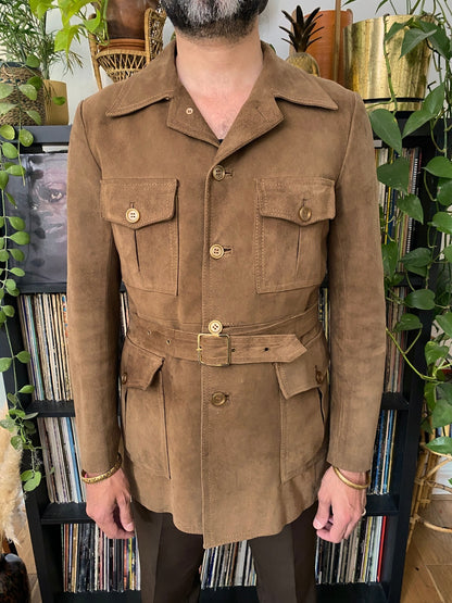 Vintage 1970s Belted Suede Jacket