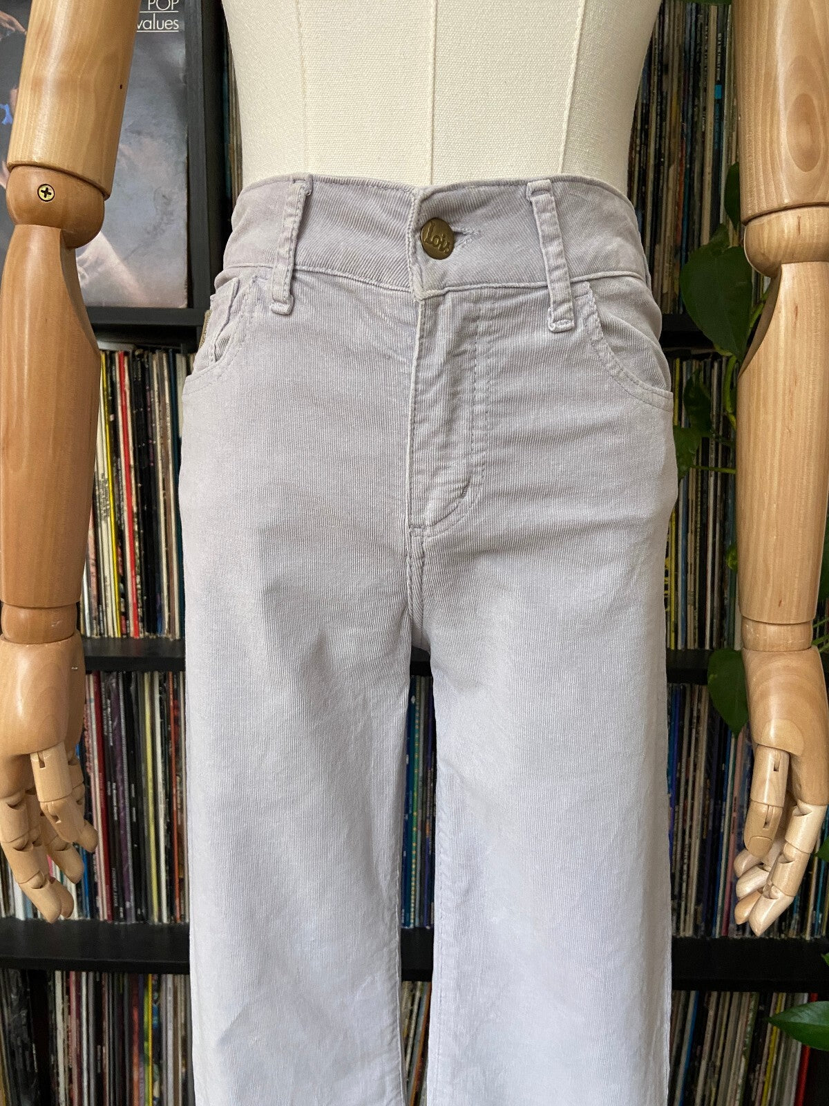 Lois Lilac Corduroy Flared Trousers W26