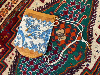 One Teaspoon White Blue & Tan Bucket Bag