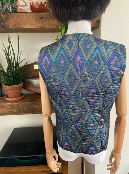 Vintage 1980s Metallic Waistcoat