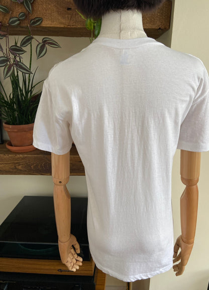 Vintage 1980s Hotel Coton Pizzeria Print Souvenir T-Shirt