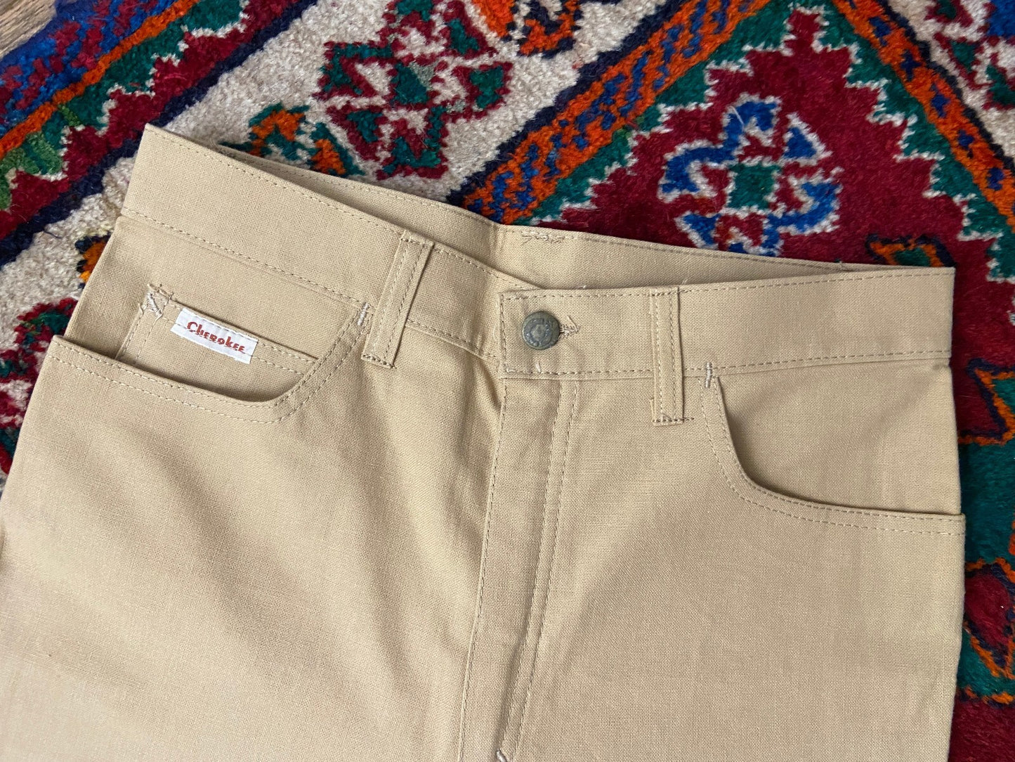 Vintage 1980s Beige Deadstock Cherokee Jeans W29