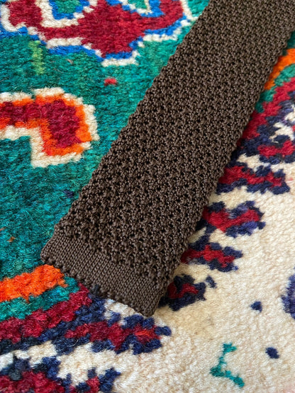 Vintage 1970s Chocolate Loose Knit Tie