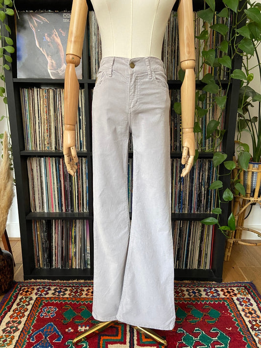 Lois Lilac Corduroy Flared Trousers W26