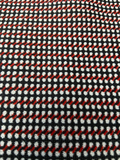 Vintage 1970s Red & Black Folk Maxi Skirt