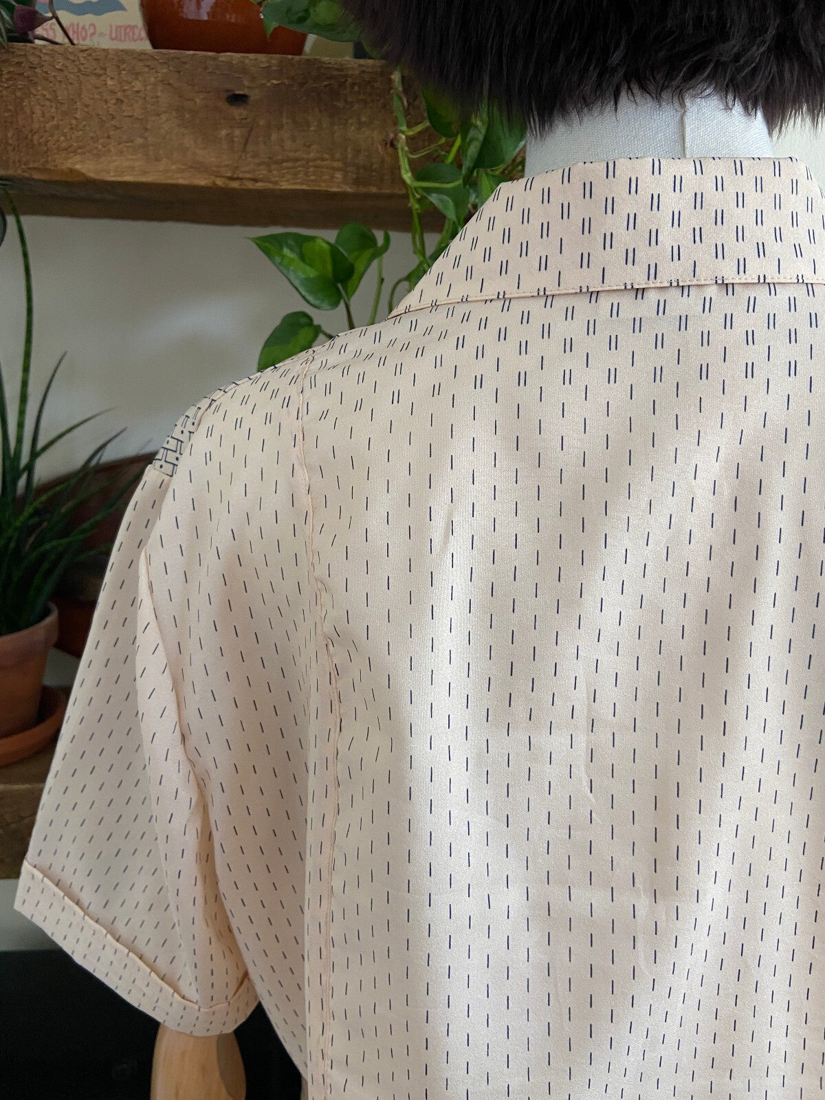 Vintage 1980s Peach Italian Short Sleeve Shirt