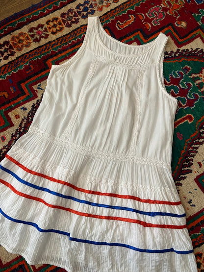 Vintage White Drop Waist Dress