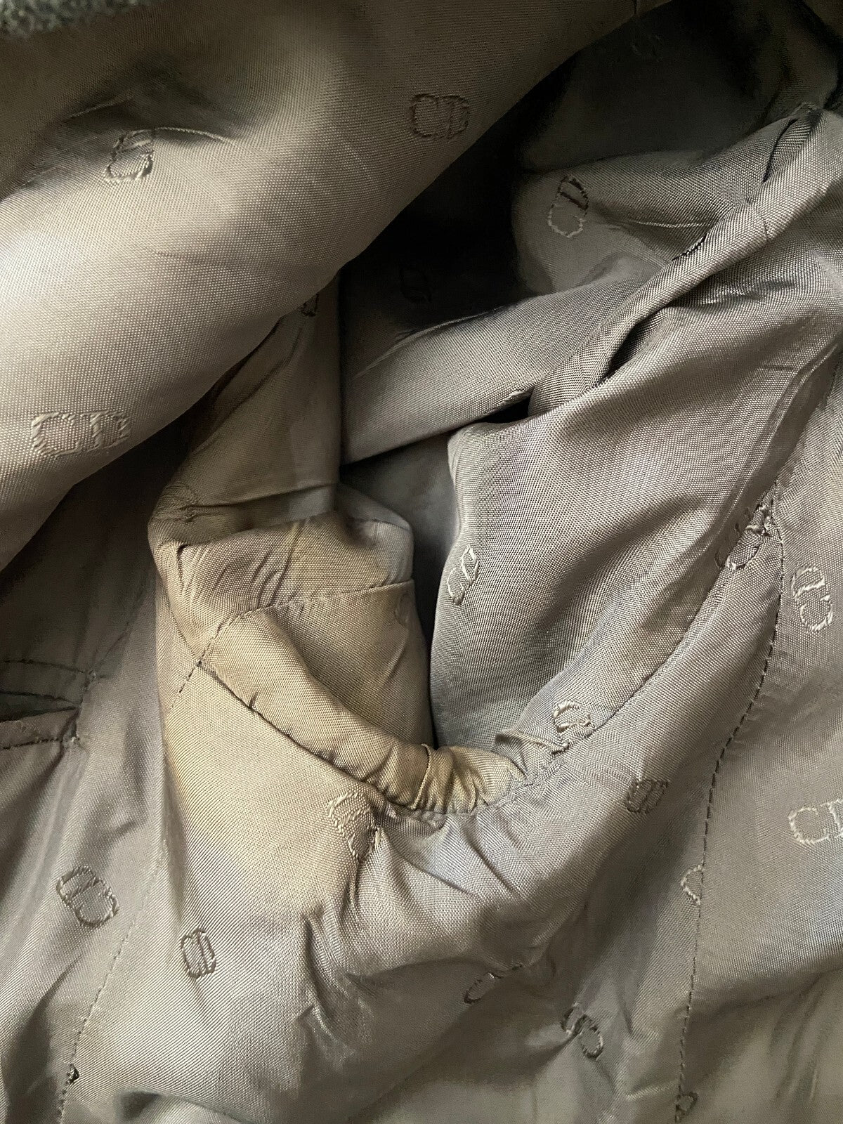 Vintage 1970s Christian Dior Grey Tweed Jacket