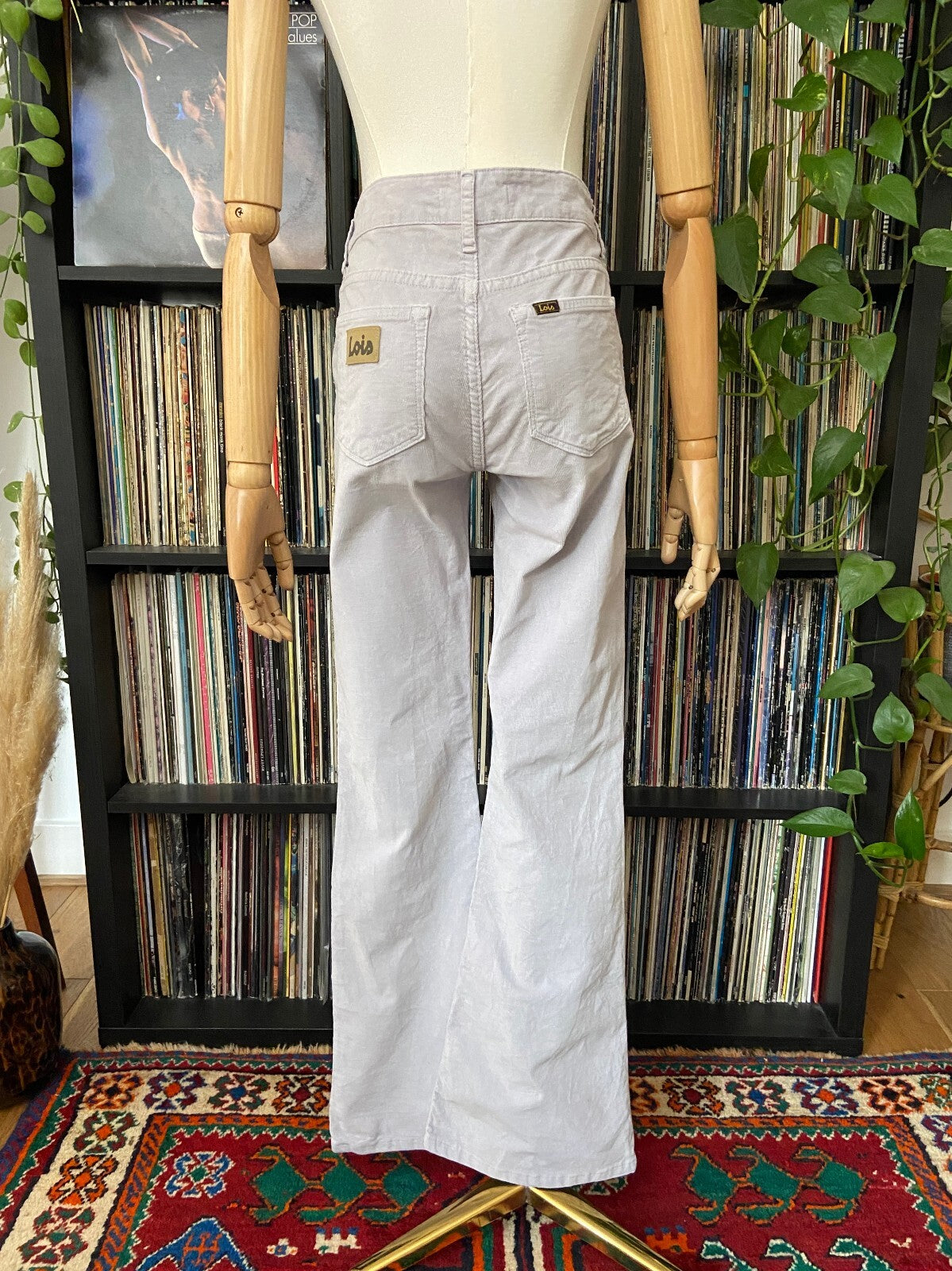 Lois Lilac Corduroy Flared Trousers W26