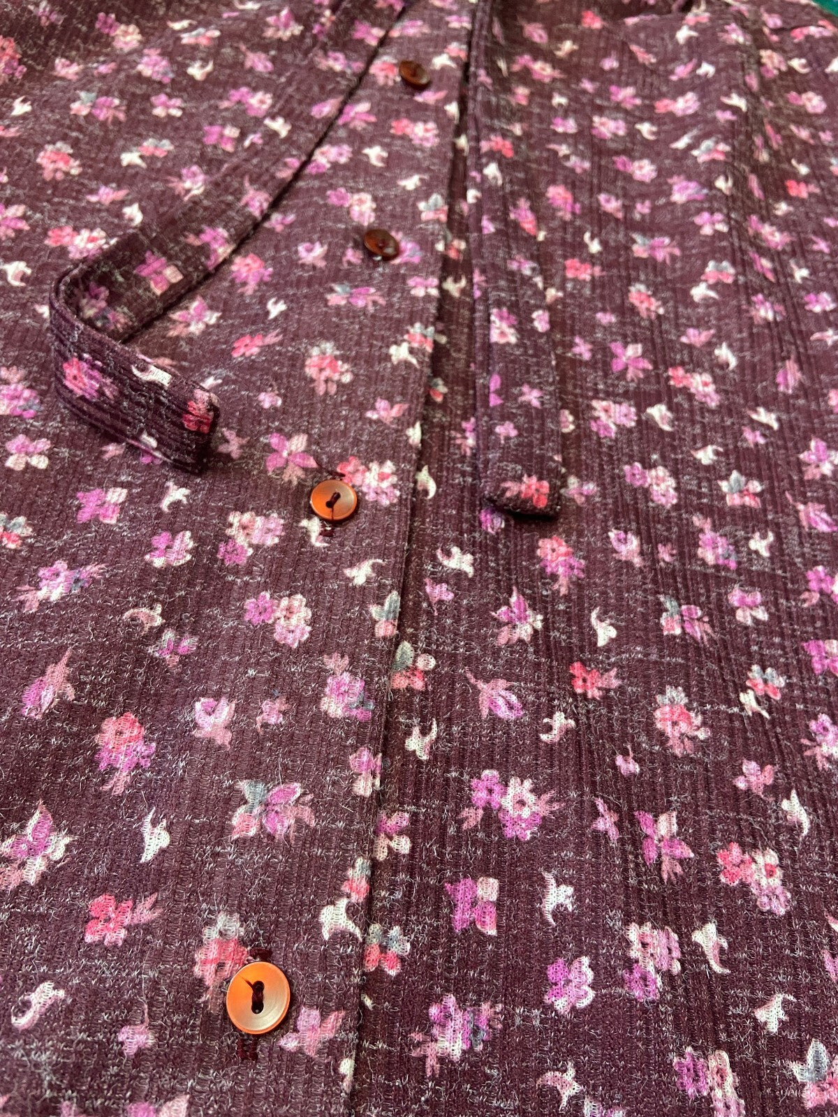 Vintage 1970s Purple Pussybow Blouse