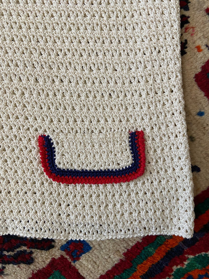Vintage 1970s Cream Crochet Two Piece Mod Set