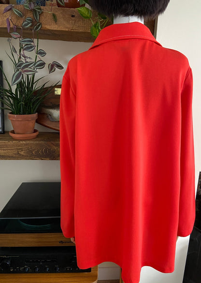 Vintage 1970s Red Dagger Collar Shirt