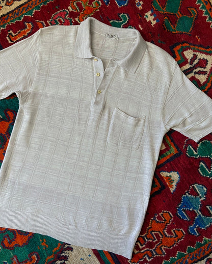 Vintage 1970s Japanese Knit Polo Top
