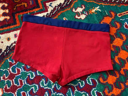 Vintage 1970s Red & Navy Swim Shorts
