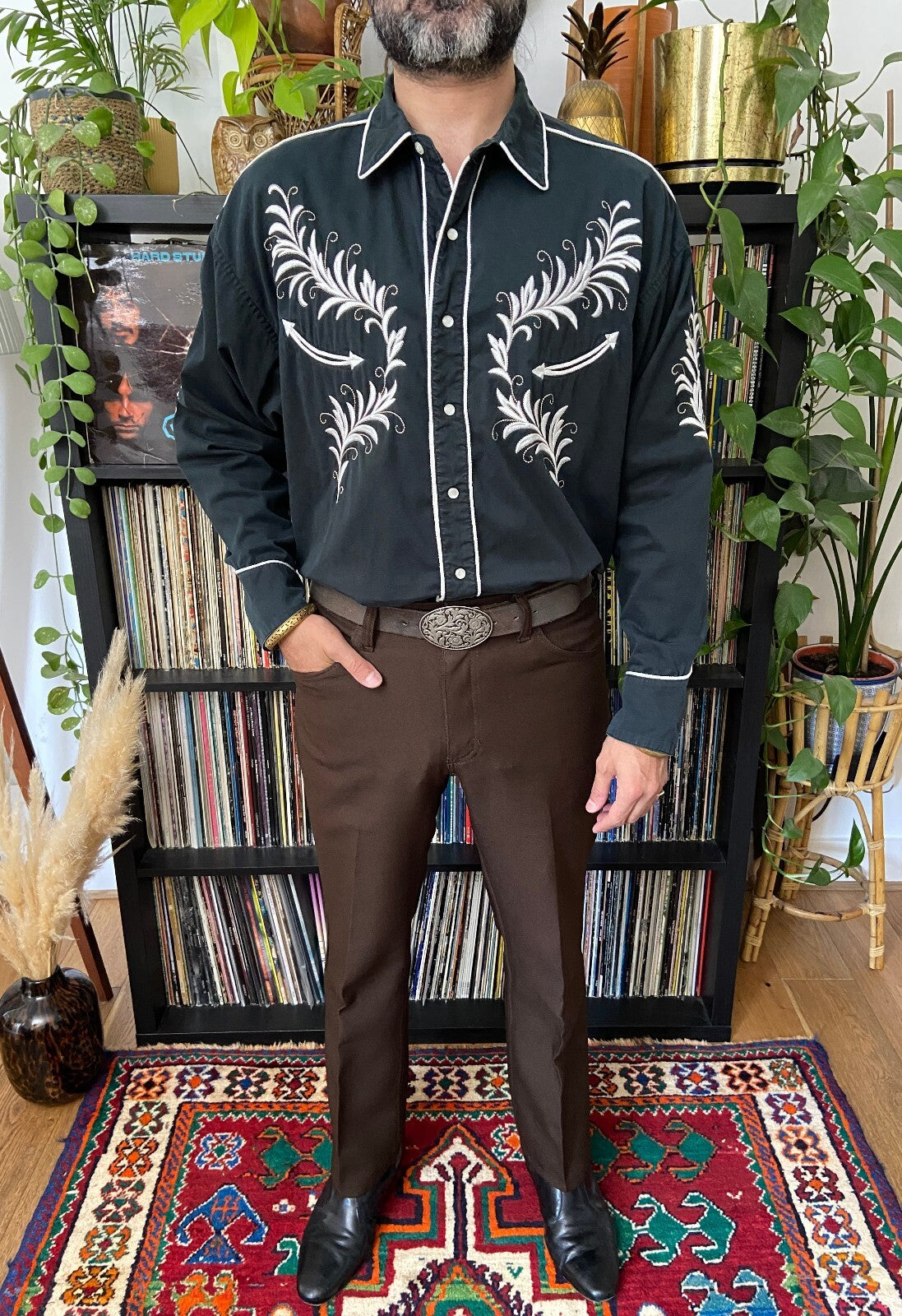 Vintage Embroidered Panhandle Slim Rodeo Western Shirt