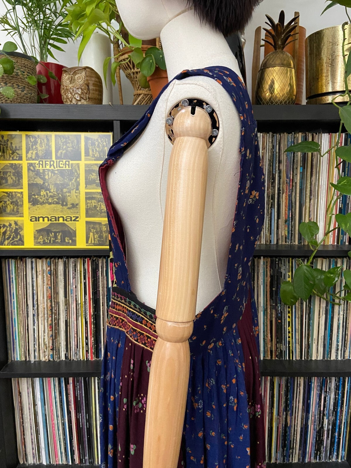 Vintage 1970s Sleeveless Afghan Dress