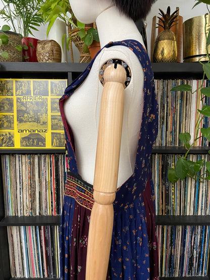 Vintage 1970s Sleeveless Afghan Dress