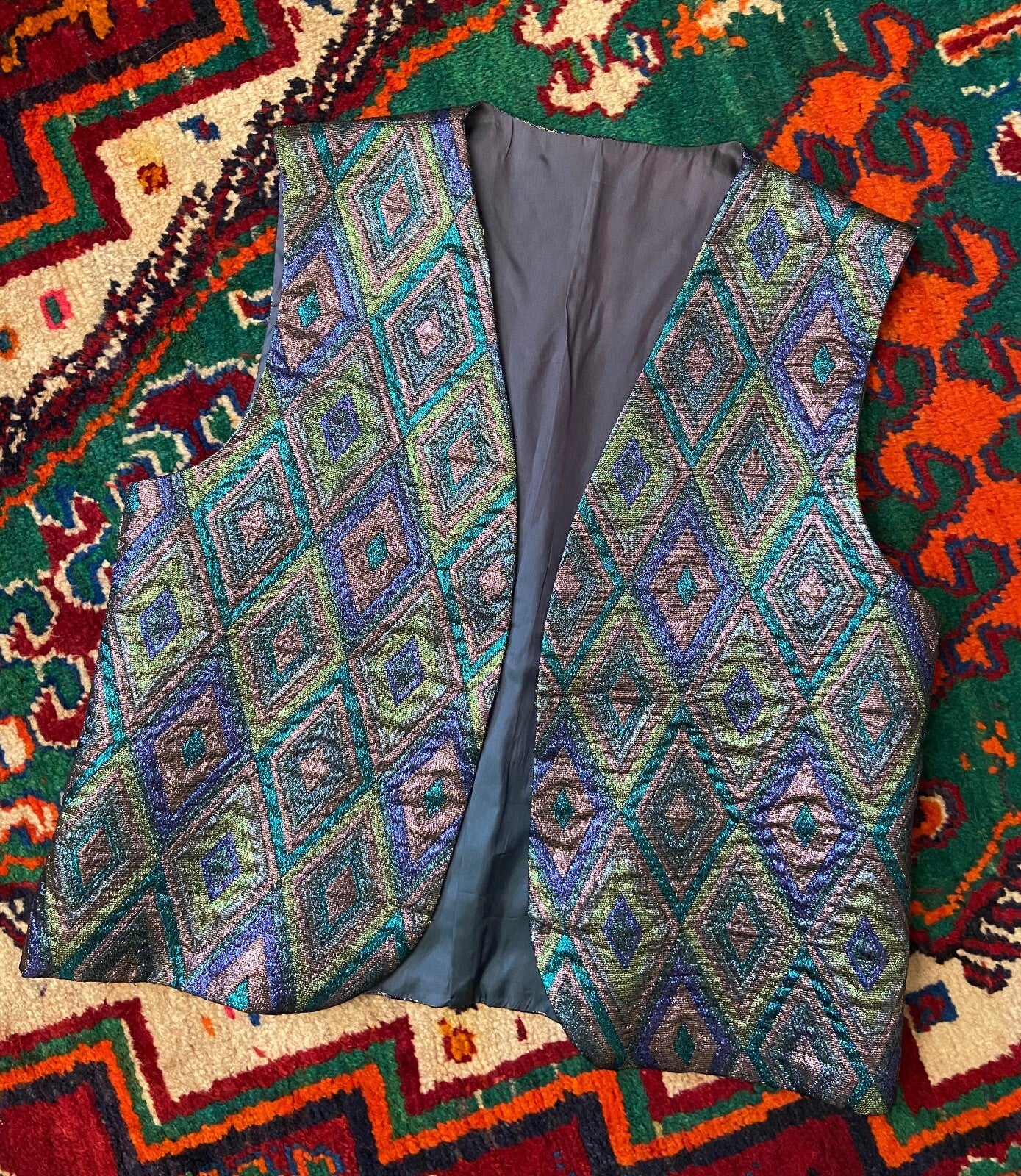 Vintage 1980s Metallic Waistcoat