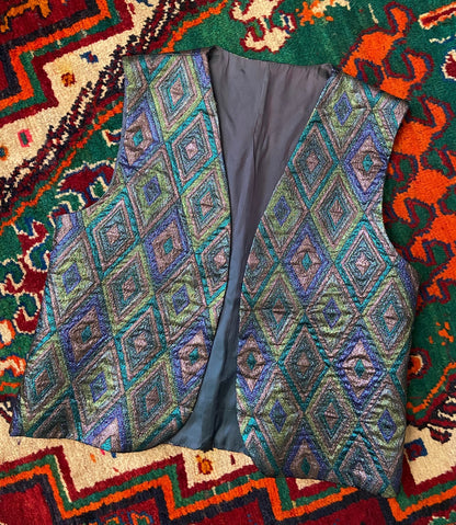 Vintage 1980s Metallic Waistcoat