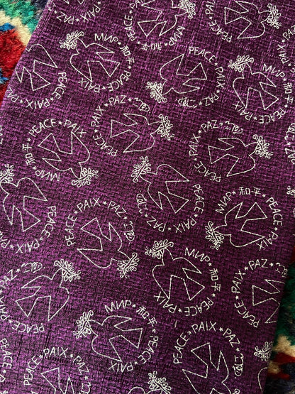 Vintage 80s Purple UNICEF Silk Tie