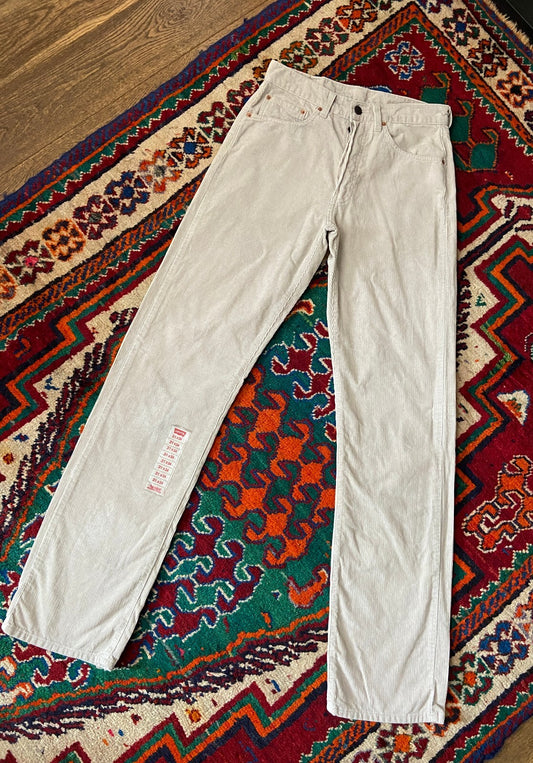 Vintage 90s Deadstock Levi's 551 White Tab Corduroy Trousers W30/L34