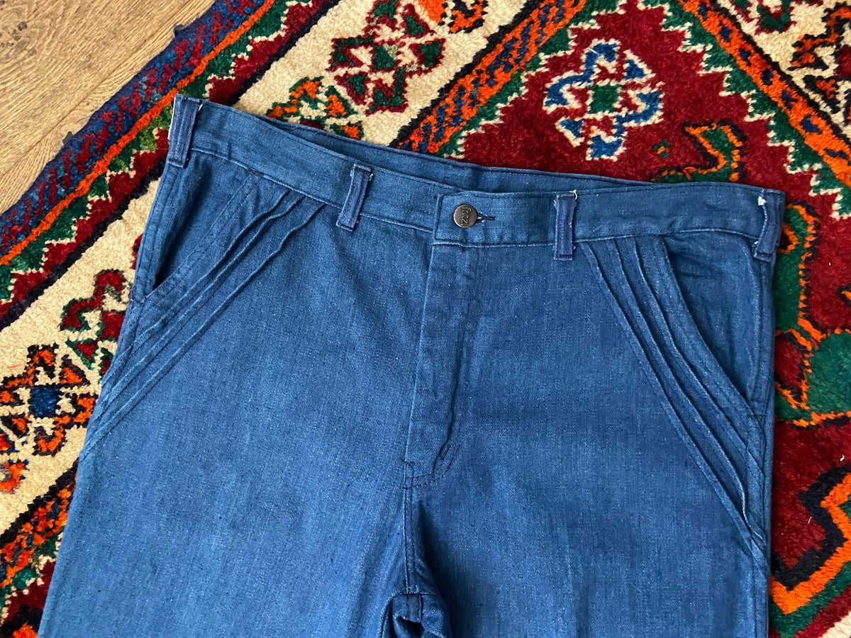 Vintage 1970s Denim Brutus Bellbottom Flared Jeans W35