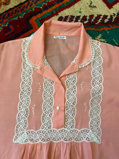Vintage 1970s Italian Pink Night Dress
