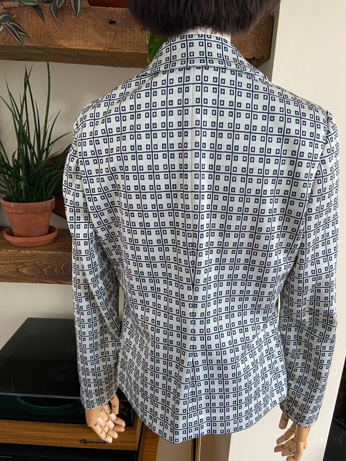 Vintage 1970s Geometric Woven Lightweight Jacket