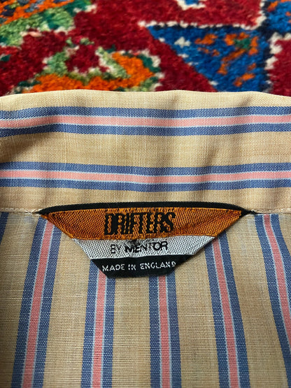 Vintage 1970s Striped Camp Collar Shirt