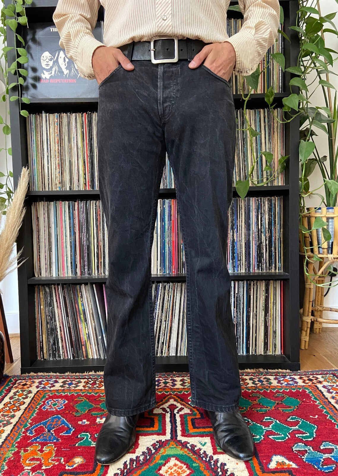 Y2K Flared Black Lee Jeans W32 / L30