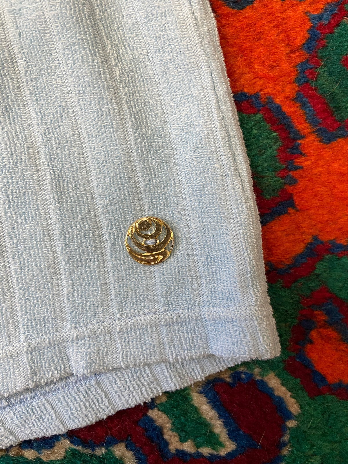 Vintage 1970s Pale Blue Terry Shorts