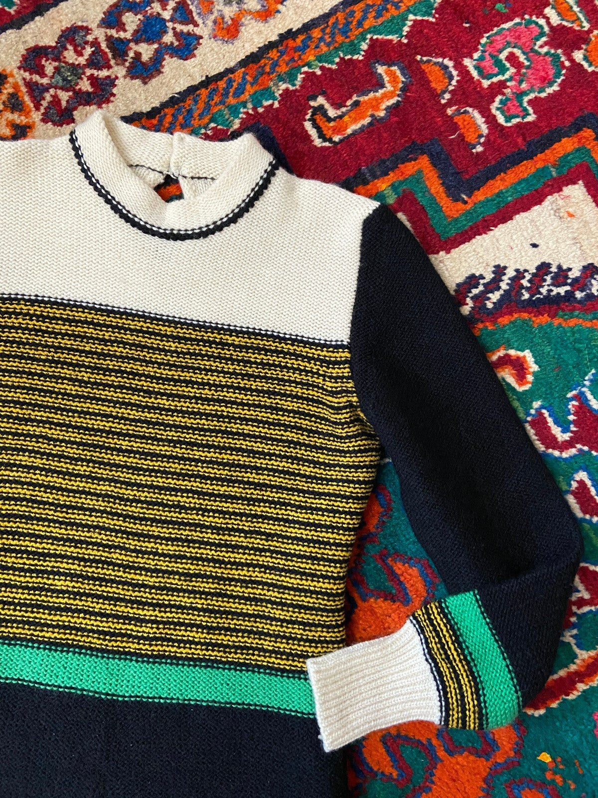 Vintage 1970s Ribbed Knit Sweater Dress