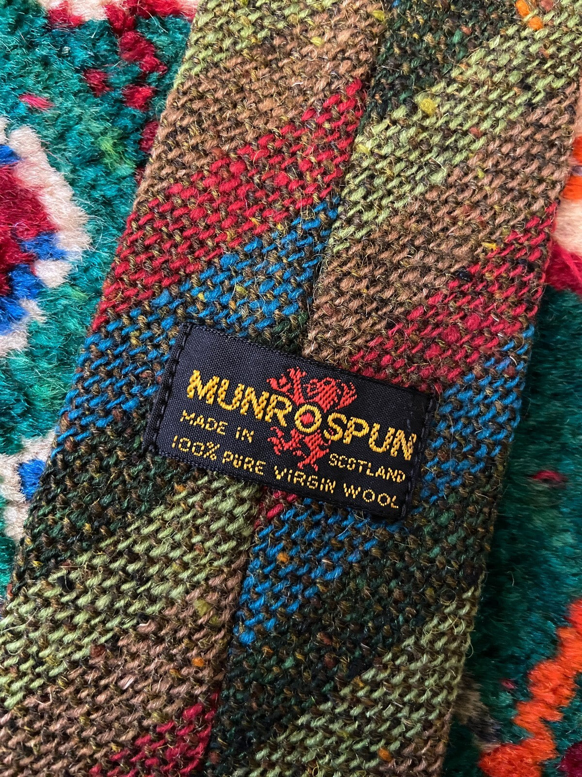 Vintage 1970s Munrospun Scottish Wool Tie
