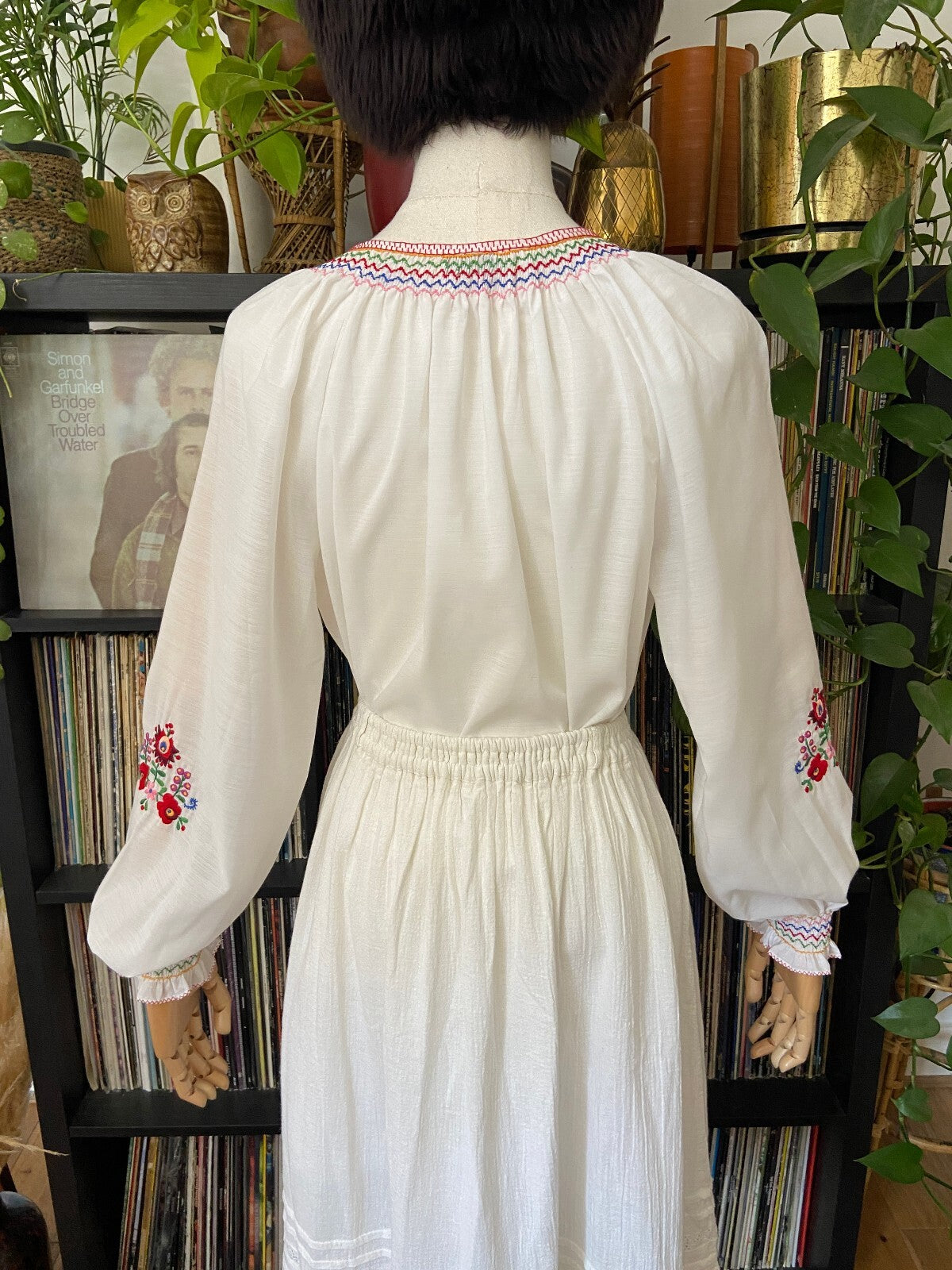 Vintage 1970s Embroidered Penny Lane Blouse