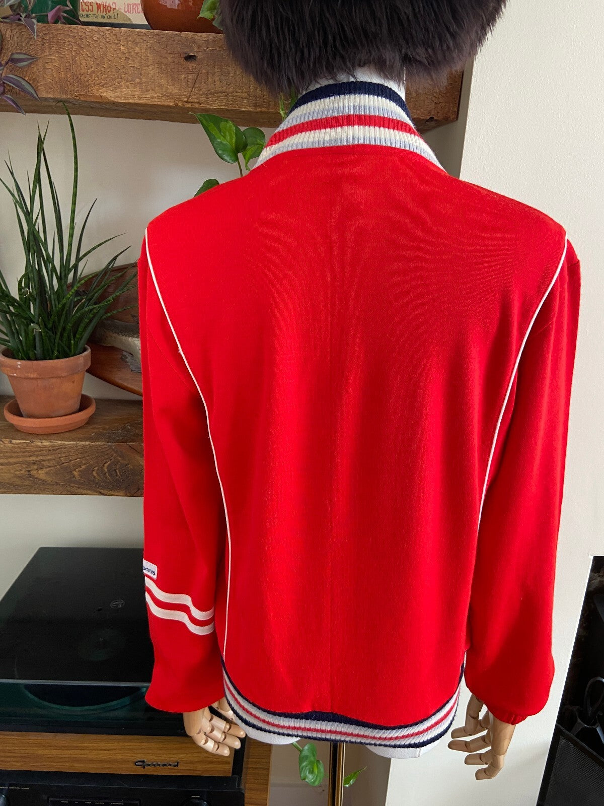 Vintage 1970s Red La Font Track Top