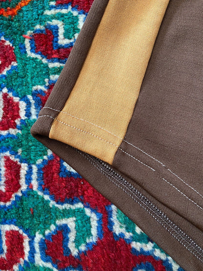 Vintage 1970s Brown & Tan Swim Shorts