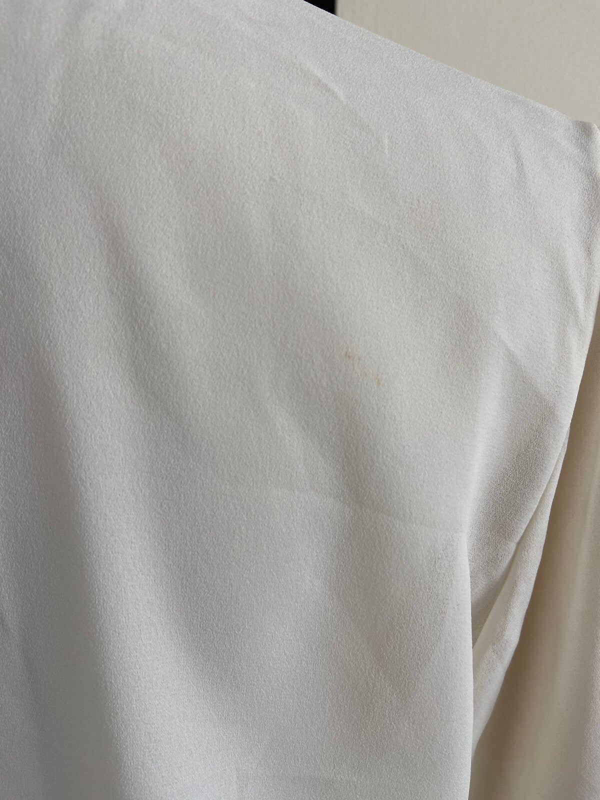 Vintage 1970s Cream Ruffle Tie Blouse