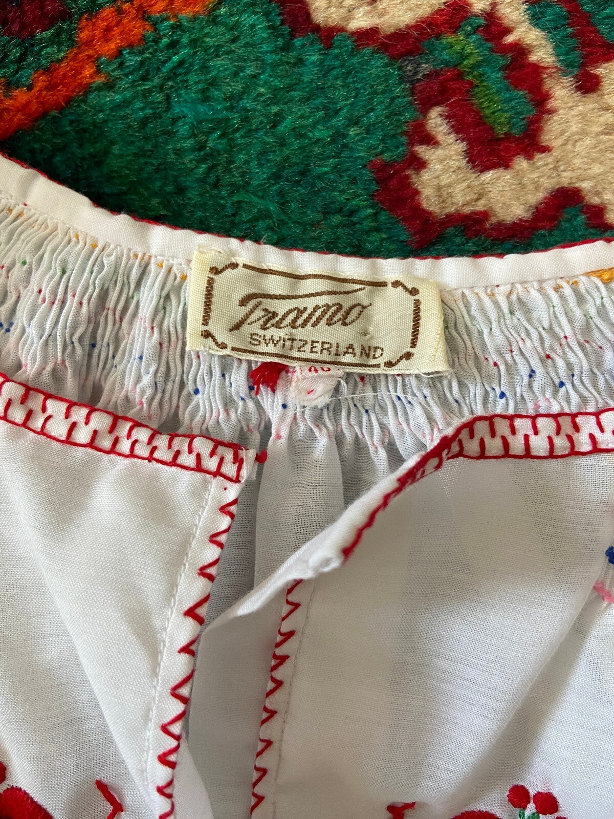 Vintage 1970s Embroidered Penny Lane Blouse