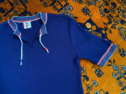 Vintage 1970s Navy Wool & Acrylic Sweater